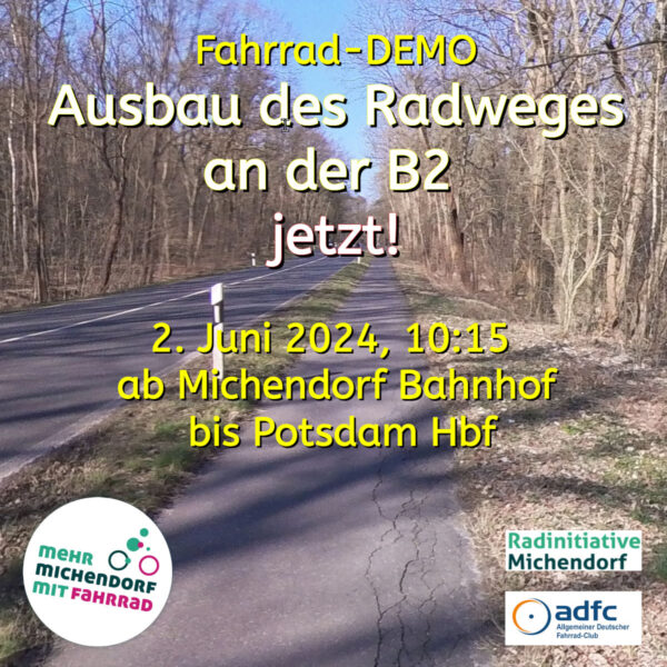 Sternfahrt: Ausbau des Radweges an der B2 jetzt!