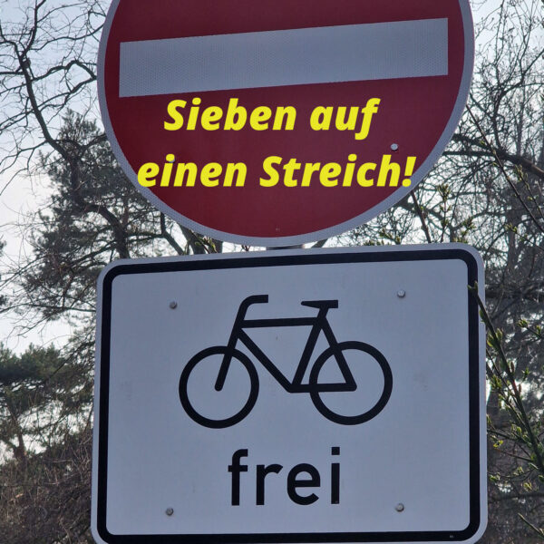 Radverkehr frei für sieben Einbahnstraßen